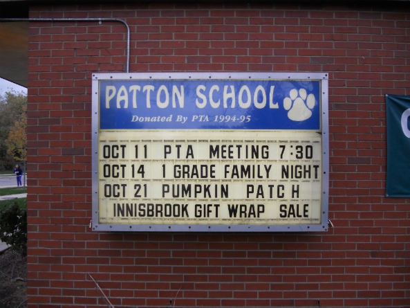 Patton School; Electrical Sign
